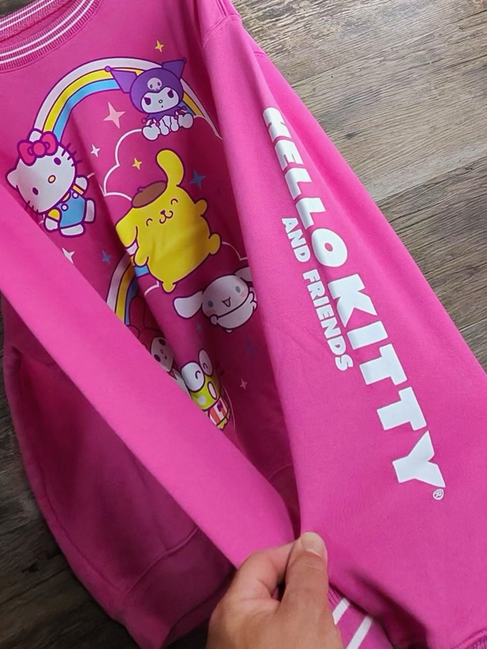 Hello Kitty Pink Rainbow Character Sweatshirt - Picture 7 of 9